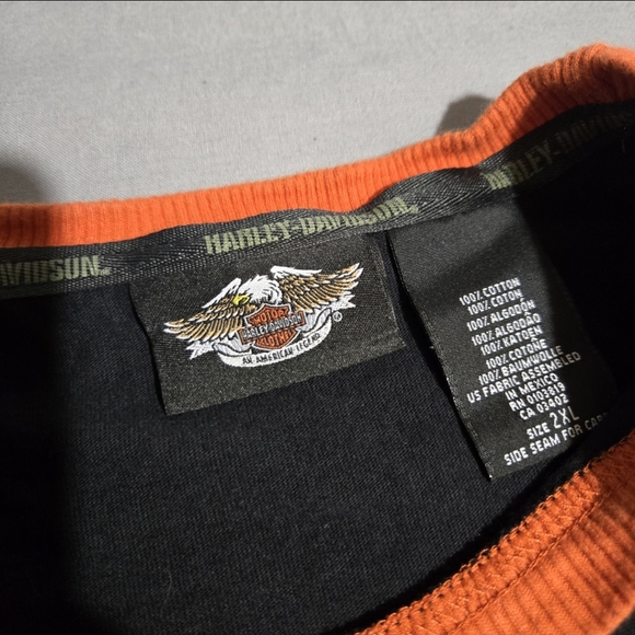 VINTAGE Harley Davidson Tank Top Mens XXL Black Eagle Checkered Flag Embroidered - Picture 3 of 11